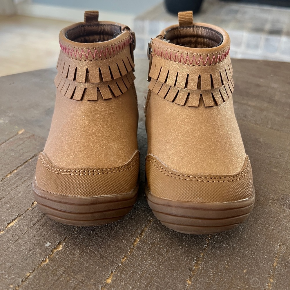 Stride Rite Tan Fringe Boot